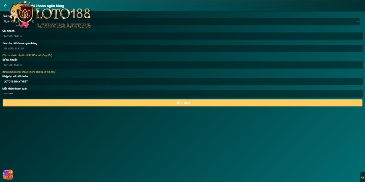 Hạn mức rút tiền mà sân chơi này quy định