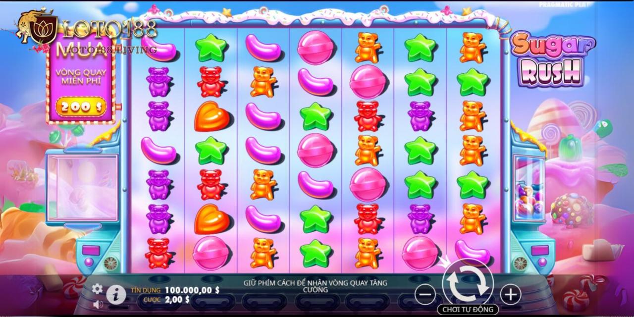 Thử sức với Slot game Sugar Rush